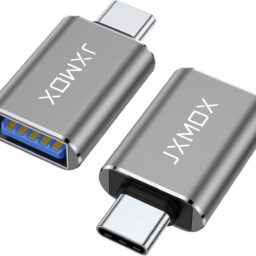 JXMOX USB C to USB Adapter, 2-Pack, Thunderbolt 3 to USB 3.0 OTG Adapter