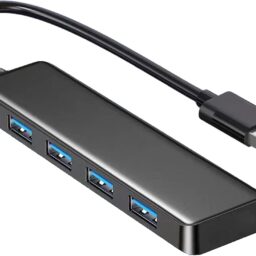 USB Hub 4 Port, USB Splitter 1 in 4 Out, USB Extender Hub for Laptop PC